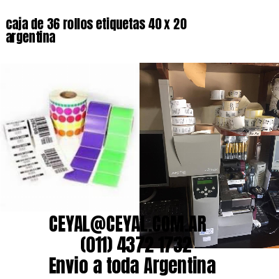 caja de 36 rollos etiquetas 40 x 20 argentina