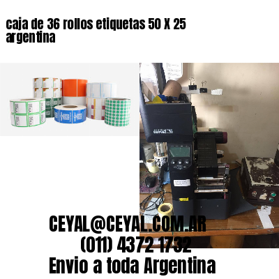 caja de 36 rollos etiquetas 50 X 25 argentina