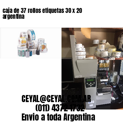 caja de 37 rollos etiquetas 30 x 20 argentina