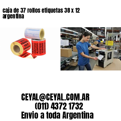 caja de 37 rollos etiquetas 38 x 12 argentina