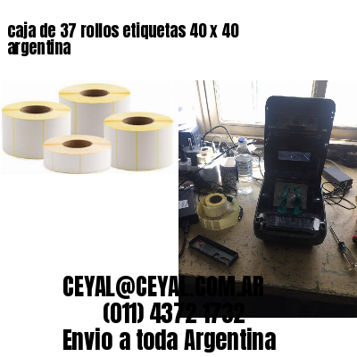 caja de 37 rollos etiquetas 40 x 40 argentina