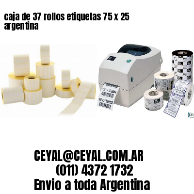 caja de 37 rollos etiquetas 75 x 25 argentina