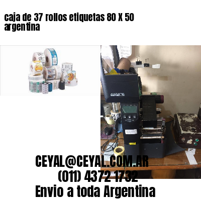 caja de 37 rollos etiquetas 80 X 50 argentina