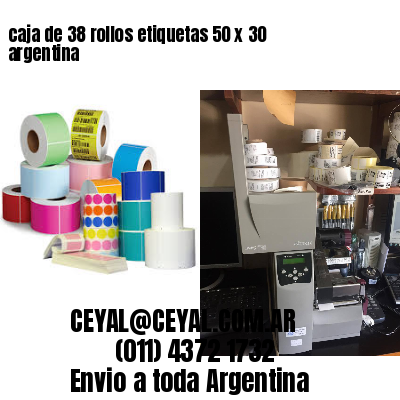caja de 38 rollos etiquetas 50 x 30 argentina