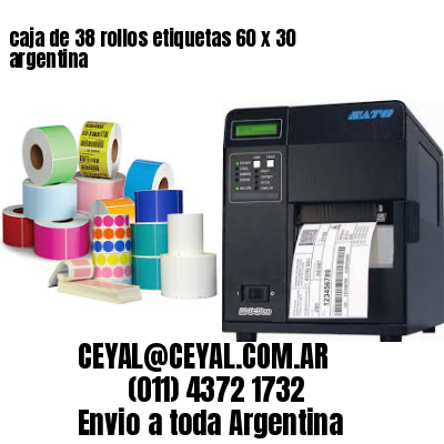 caja de 38 rollos etiquetas 60 x 30 argentina