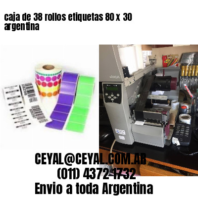 caja de 38 rollos etiquetas 80 x 30 argentina