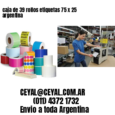 caja de 39 rollos etiquetas 75 x 25 argentina