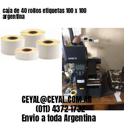 caja de 40 rollos etiquetas 100 x 100 argentina