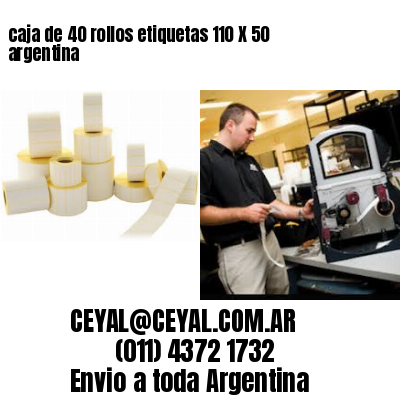 caja de 40 rollos etiquetas 110 X 50 argentina