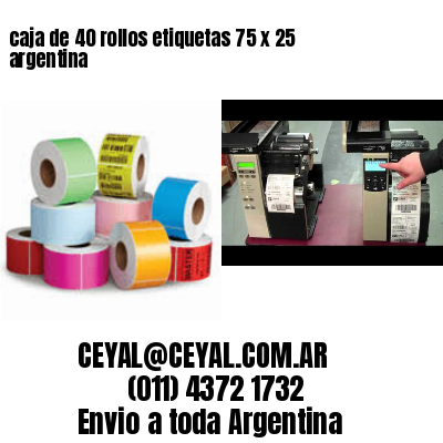caja de 40 rollos etiquetas 75 x 25 argentina