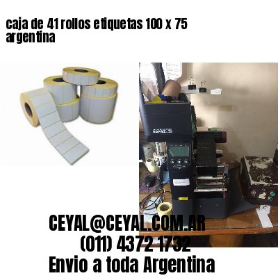 caja de 41 rollos etiquetas 100 x 75 argentina