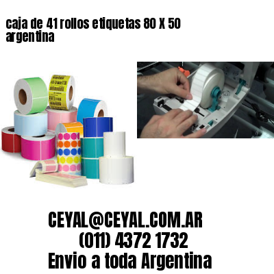 caja de 41 rollos etiquetas 80 X 50 argentina