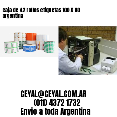 caja de 42 rollos etiquetas 100 X 80 argentina