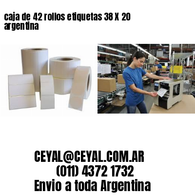 caja de 42 rollos etiquetas 38 X 20 argentina