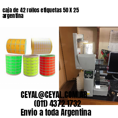 caja de 42 rollos etiquetas 50 X 25 argentina