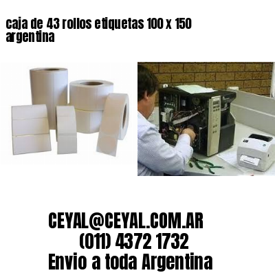 caja de 43 rollos etiquetas 100 x 150 argentina