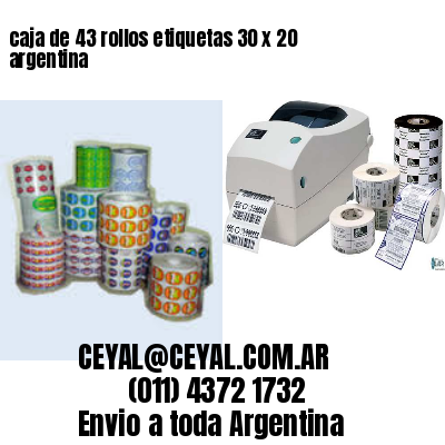 caja de 43 rollos etiquetas 30 x 20 argentina