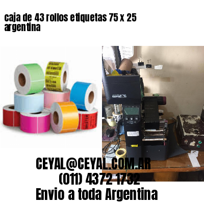 caja de 43 rollos etiquetas 75 x 25 argentina