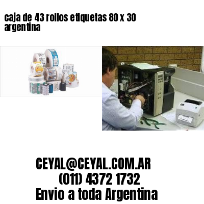 caja de 43 rollos etiquetas 80 x 30 argentina