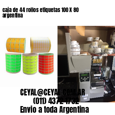 caja de 44 rollos etiquetas 100 X 80 argentina