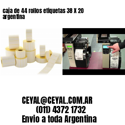 caja de 44 rollos etiquetas 38 X 20 argentina