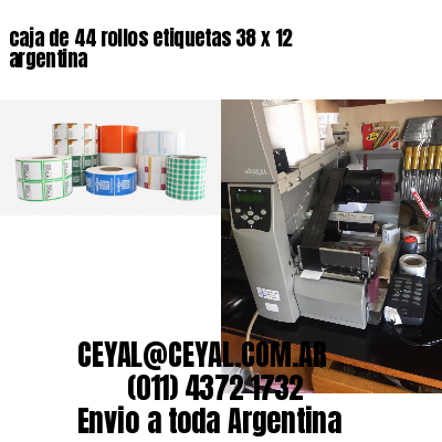 caja de 44 rollos etiquetas 38 x 12 argentina