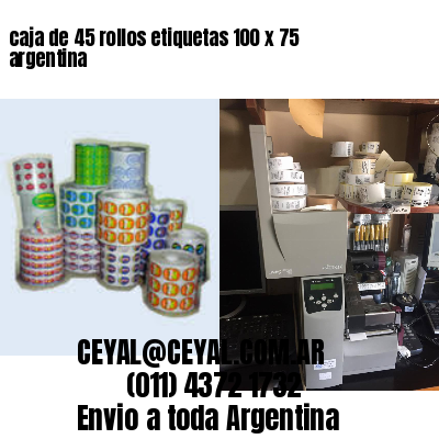 caja de 45 rollos etiquetas 100 x 75 argentina