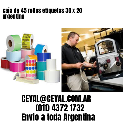 caja de 45 rollos etiquetas 30 x 20 argentina