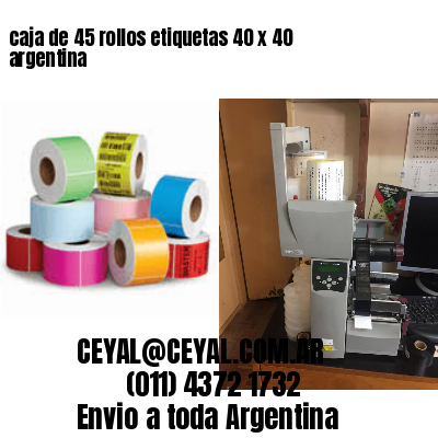 caja de 45 rollos etiquetas 40 x 40 argentina