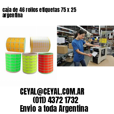 caja de 46 rollos etiquetas 75 x 25 argentina