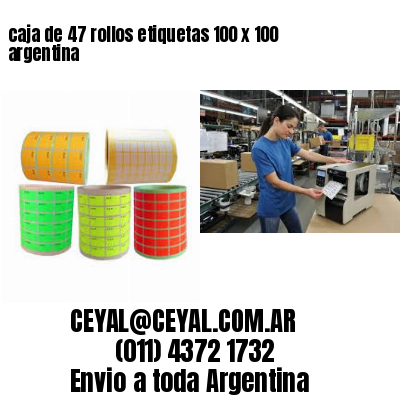 caja de 47 rollos etiquetas 100 x 100 argentina