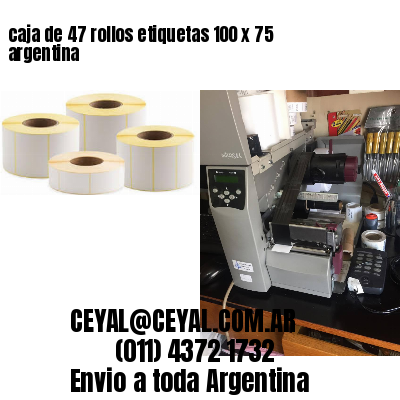 caja de 47 rollos etiquetas 100 x 75 argentina