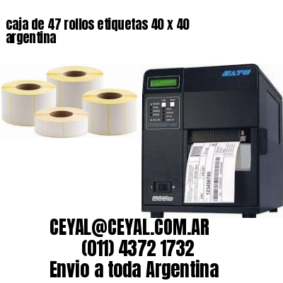 caja de 47 rollos etiquetas 40 x 40 argentina