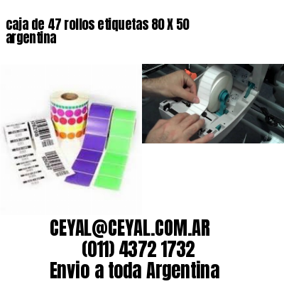 caja de 47 rollos etiquetas 80 X 50 argentina