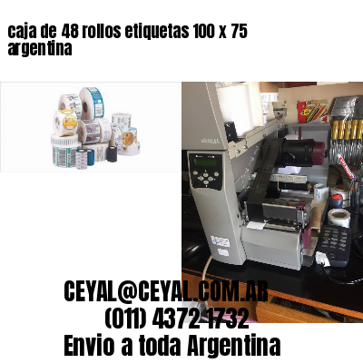 caja de 48 rollos etiquetas 100 x 75 argentina