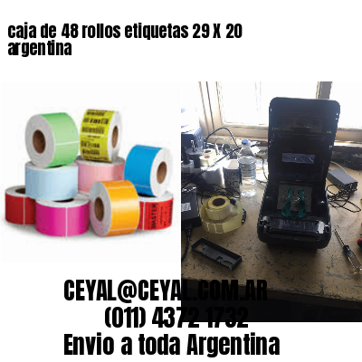 caja de 48 rollos etiquetas 29 X 20 argentina