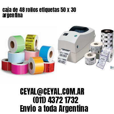 caja de 48 rollos etiquetas 50 x 30 argentina