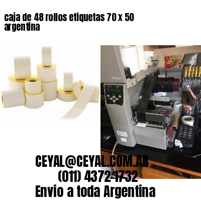 caja de 48 rollos etiquetas 70 x 50 argentina