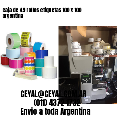 caja de 49 rollos etiquetas 100 x 100 argentina