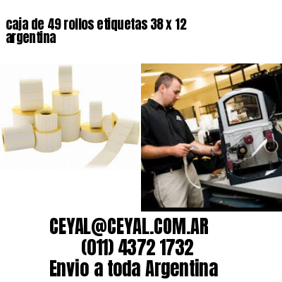 caja de 49 rollos etiquetas 38 x 12 argentina