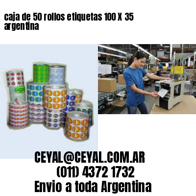 caja de 50 rollos etiquetas 100 X 35 argentina