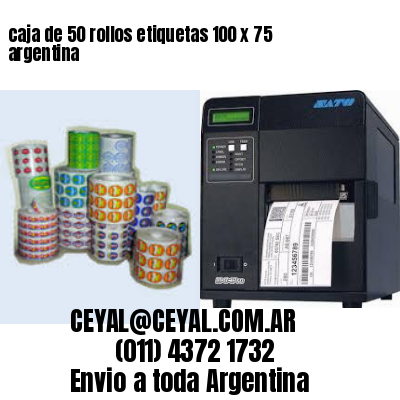 caja de 50 rollos etiquetas 100 x 75 argentina