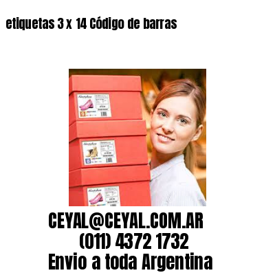 etiquetas 3 x 14 Código de barras
