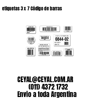etiquetas 3 x 7 Código de barras