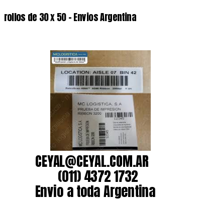 rollos de 30 x 50 – Envios Argentina