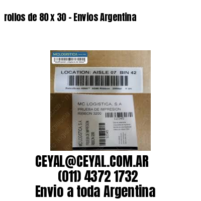 rollos de 80 x 30 – Envios Argentina