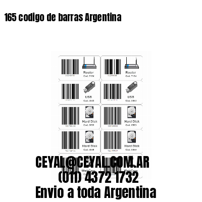165 codigo de barras Argentina