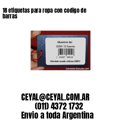 18 etiquetas para ropa con codigo de barras
