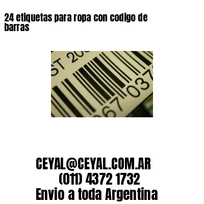 24 etiquetas para ropa con codigo de barras