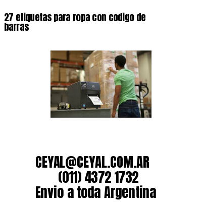 27 etiquetas para ropa con codigo de barras